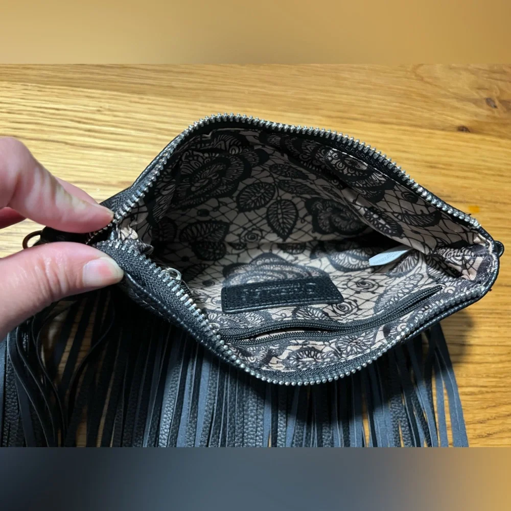 Carlos by Carlos Santana Pebbled Faux Leather Clutch | Zip Closure | Sleek
